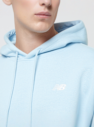 New Balance, Small Logo Brushed Hoodie, blue, Image 3 of 4