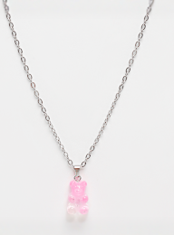 fainz, Bear Chain Strawberry Milkshake, silver, Image 1 of 4