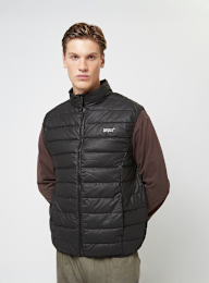 SNIPES, Small Logo PU Light Puffer Vest, black, Image 1 of 4