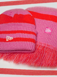 New Era, Stripe Scarf Beanie Set (2 Piece), multi-colour, Image 3 of 3