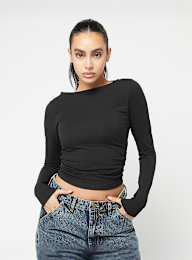 Urban Classics, Ruffled Super Slim Longsleeve, black, Image 1 of 4