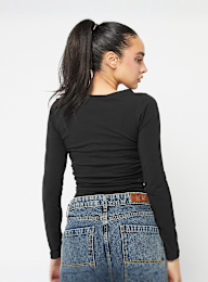 Urban Classics, Ruffled Super Slim Longsleeve, black, Image 2 of 4