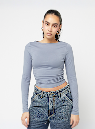 Urban Classics, Ruffled Super Slim Longsleeve, blue, Image 1 of 4