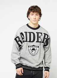 Mitchell & Ness, NFL Oakland Raiders NFL FL FLD Satin Fleece Crew, grey, Image 1 of 6