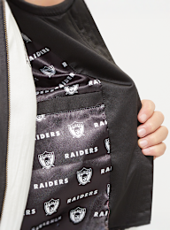 Mitchell & Ness, NFL Oakland Raiders Team Leader Satin Bomber, black, Image 4 of 6