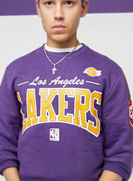 Mitchell & Ness, NBA Los Angeles Lakers There & Back Fleece Crew, purple, Image 3 of 6