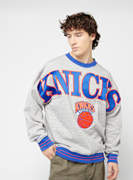 Mitchell & Ness, NBA New York Knicks Full Field Satin Fleece Crew, szary, Obraz 1 z 6
