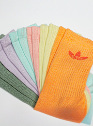 adidas Originals, 6 PACK - Trefoil Cushion Crew Socks, multi-colour, Image 2 of 2