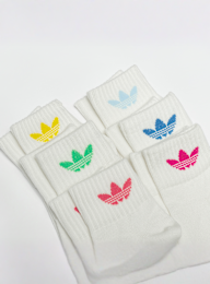 adidas Originals, 6 PACK - adicolor Trefoil Ankle Socks, multi-colour, Image 2 of 2