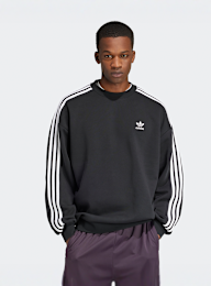 adidas Originals, Oversized 3-Streifen Crew Sweatshirt, black, Image 1 of 5