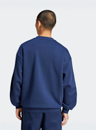 adidas Originals, Oversized 3-strepen crew sweatshirt, blauw, Afbeelding 2 van 5