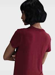 Nike, Sportswear Chill Knit Slim Cropped T-Shirt, red, Image 2 of 4