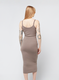 Nike, Sportswear Chill Knit Mini-Rib Tank Dress, bruin, Afbeelding 2 van 4