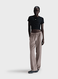 Nike, Sportswear Chill Knit Crop Top, black, Image 3 of 3