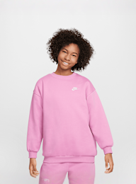 Nike, Sportswear Club Fleece Oversized Crew, Pink, Image 1 of 4