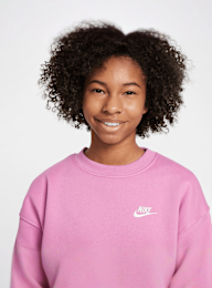 Nike, Sportswear Club Fleece Oversized Crew, Pink, Image 3 of 4