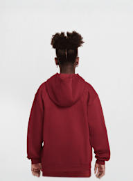 Nike, Sportswear Club Fleece Oversized Full-Zip Hoodie, rood, Afbeelding 2 van 7