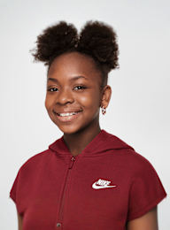 Nike, Sportswear Club Fleece Oversized Full-Zip Hoodie, rood, Afbeelding 3 van 7