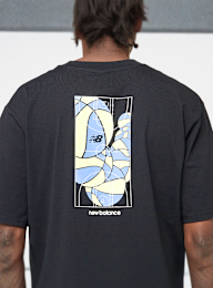 New Balance, Hoops Mosaic Court Graphic T-Shirt, black, Image 4 of 5