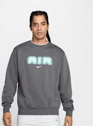 Nike, Sportswear Air Fleece Crew, grijs, Afbeelding 1 van 4