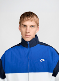 Nike, Club Woven Oversized Track Jacket, blue, Image 3 of 6