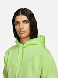 Nike, Sportswear Club Fleece Hoodie, zielony, Obraz 3 z 5