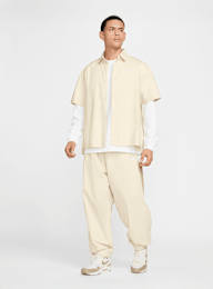 Nike, Club Short Sleeve Buttoned Oversized Shirt, beige, Image 6 of 6