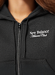 New Balance, Waist Length Full Zip Hoodie, zwart, Afbeelding 3 van 4