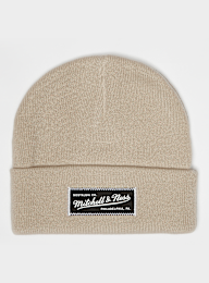 Mitchell & Ness, Branded Patch Logo Beanie, beige, Image 1 of 3