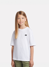 New Balance, Jersey Small Logo Tee, white, Image 1 of 4