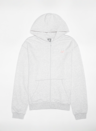 New Balance, French Terry Small Logo Full Zip Hoodie, grey, Image 1 of 3