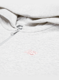 New Balance, French Terry Small Logo Full Zip Hoodie, grey, Image 3 of 3