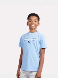 New Balance, Linear Athletics Graphic Tee, blauw, Afbeelding 1 van 5