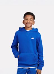 New Balance, French Terry Small Logo Hoodie, blue, Image 1 of 4