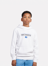 New Balance, Linear Athletics Graphic French Terry Hoodie, white, Image 1 of 5