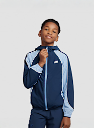 New Balance, Varsity Woven Jacket, blue, Image 1 of 5