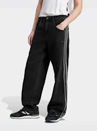 adidas Originals, Denim Firebird Pants, black, Image 1 of 5
