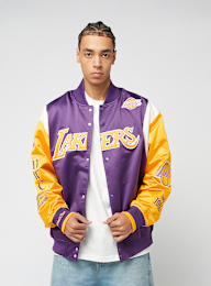 Mitchell & Ness, NBA Team Origins Satin Jacket Vintage Logo LA Lakers, purple, Image 1 of 8