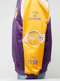 Mitchell & Ness, NBA Team Origins Satin Jacket Vintage Logo LA Lakers, purple, Image 3 of 8