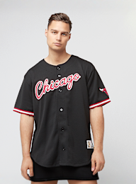 Mitchell & Ness, NBA On the Clock Mesh Button Front Vintage Logo Chicago Bulls, black, Image 1 of 6