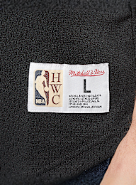Mitchell & Ness, NBA On the Clock Mesh Button Front Vintage Logo LA Lakers, black, Image 4 of 6