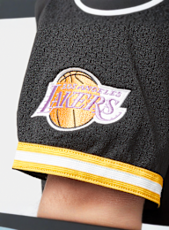 Mitchell & Ness, NBA On the Clock Mesh Button Front Vintage Logo LA Lakers, black, Image 5 of 6