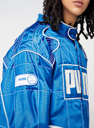 PUMA, Archive Seasonal Relaxed Racer Jacket, blue, Image 5 of 7