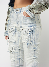 Smoke Rise, High Rise Stacked Side Pinching, blue, Image 4 of 8