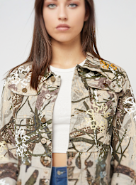 Smoke Rise, Denim Worker Jacket, green, Image 3 of 5
