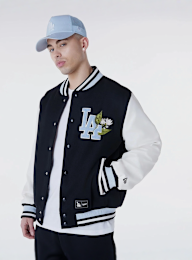 New Era, MLB Floral Varsity Jacket Los Angeles Dodgers, black, Image 1 of 7