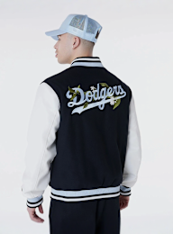 New Era, MLB Floral Varsity Jacket Los Angeles Dodgers, black, Image 2 of 7