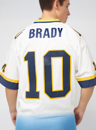 Mitchell & Ness, NCAA White Jersey  1999 Tom Brady Michigan Wolverines, biały, Obraz 7 z 8