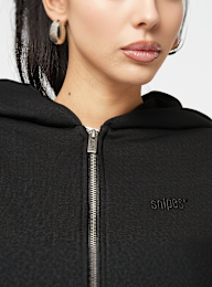 SNIPES, Small Logo Essential Oversized Zip Hoodie, zwart, Afbeelding 3 van 4