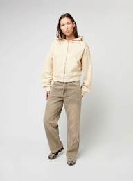 SNIPES, Small Logo Essential Oversized Zip Hoodie, beige, Image 4 of 4